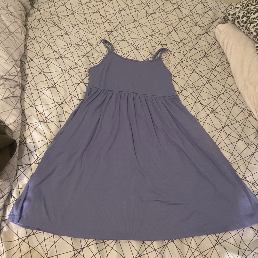 Blue, casual dress